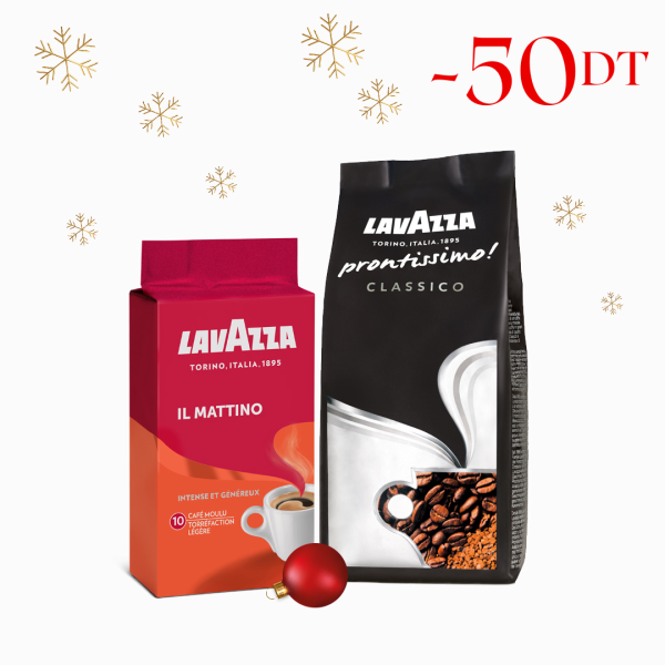 copie de Pack de 250 gr café moulu IL Mattino+ 300 gr café soluble Prontissimo